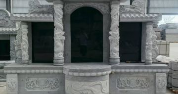 佛山 芝麻灰高档墓碑，土墓，可定制