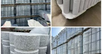 佛山 芝麻白花岗岩挡车柱、隔离柱多少钱