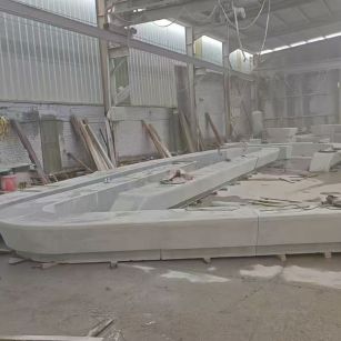 佛山 花岗岩整石坐凳拼装