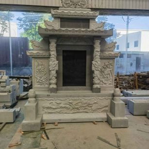 佛山 芝麻灰高档墓碑、土墓，一套也支持定做