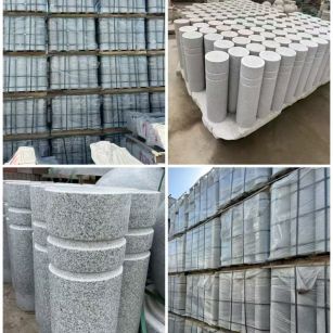 佛山 芝麻白花岗岩挡车柱、隔离柱多少钱