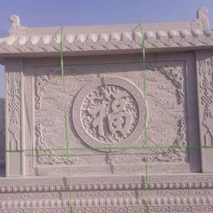 佛山 芝麻白花岗岩屏风，照壁，影壁