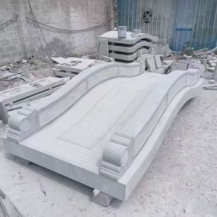 佛山 芝麻灰花岗岩园林景观 小石桥