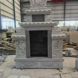 佛山 芝麻灰高档墓碑、土墓，一套也支持定做