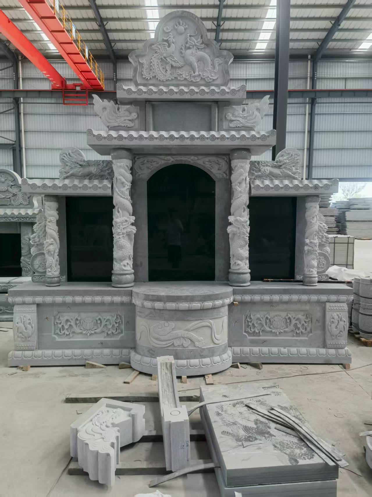 佛山 芝麻灰高档墓碑，土墓，可定制