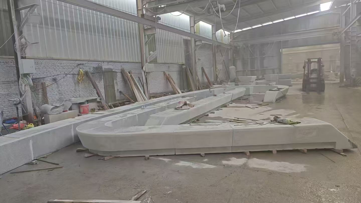 佛山 花岗岩整石坐凳拼装