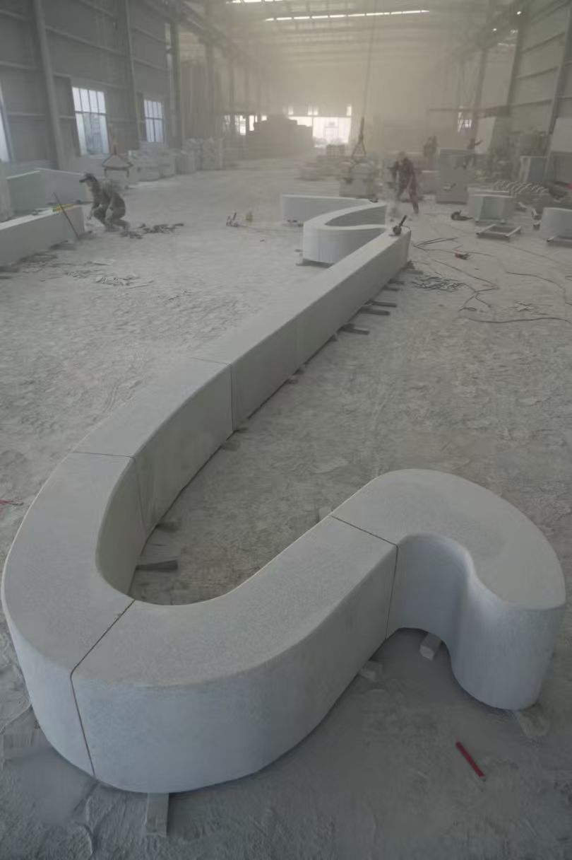 佛山 花岗岩整石坐凳拼装