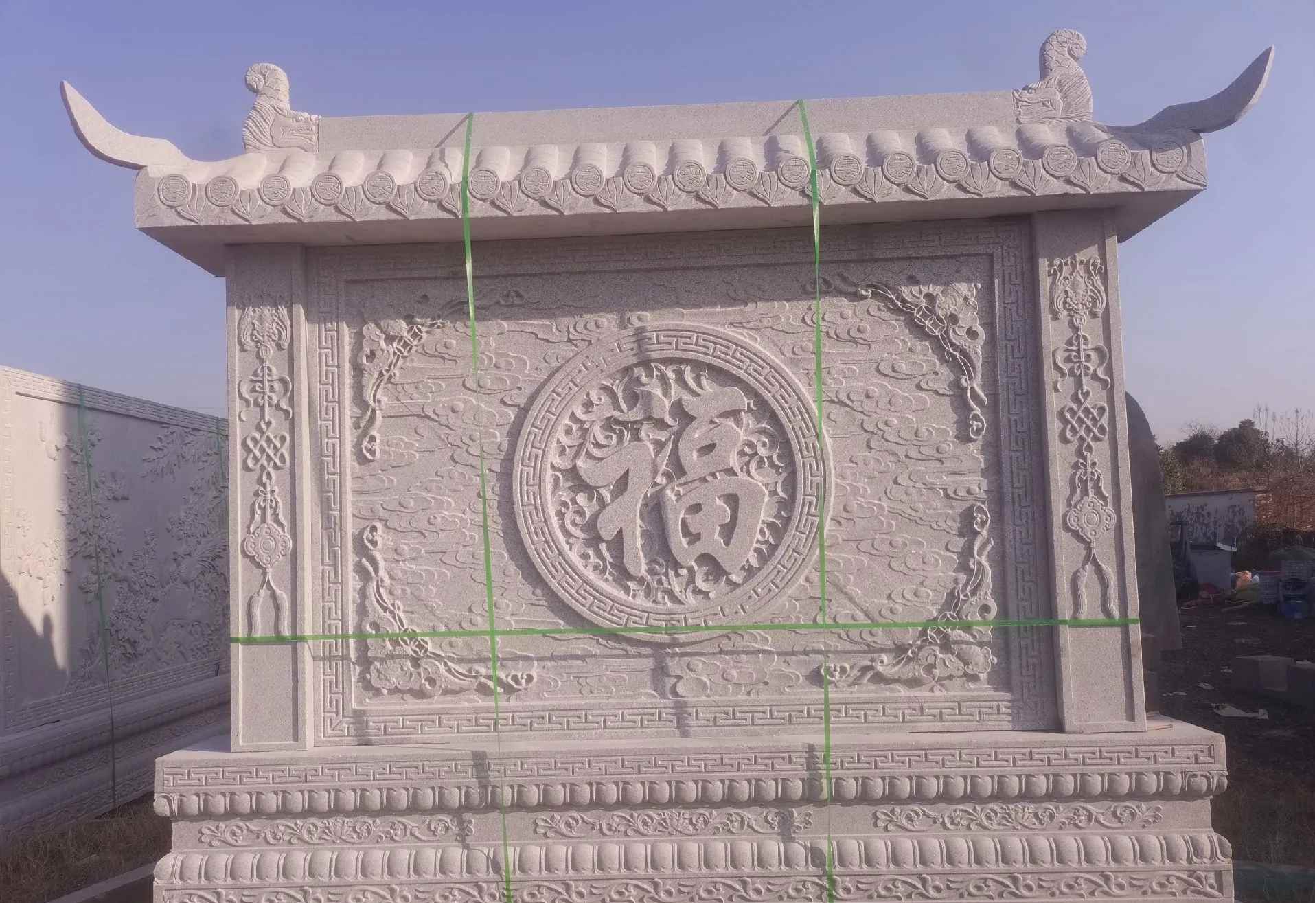 佛山 芝麻白花岗岩屏风，照壁，影壁