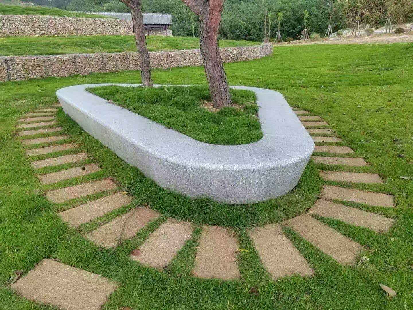 佛山 芝麻白光面整石坐凳