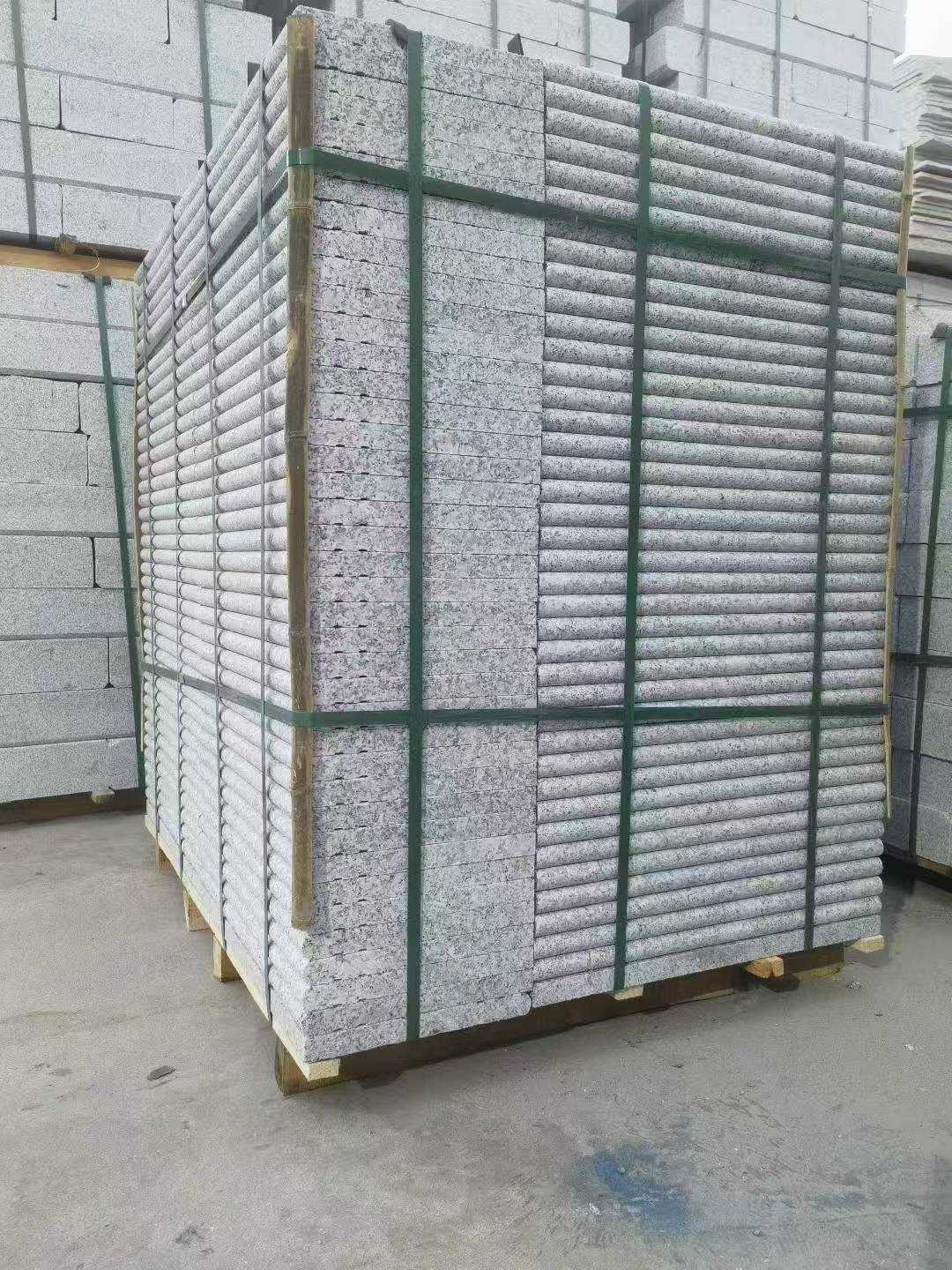 佛山 芙蓉白3公分厚磨圆边、拉槽，楼梯踏步